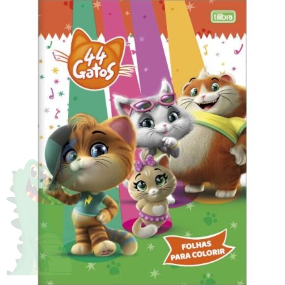 Gato e Peixe - Desenhos para Colorir - Brinquedos de Papel