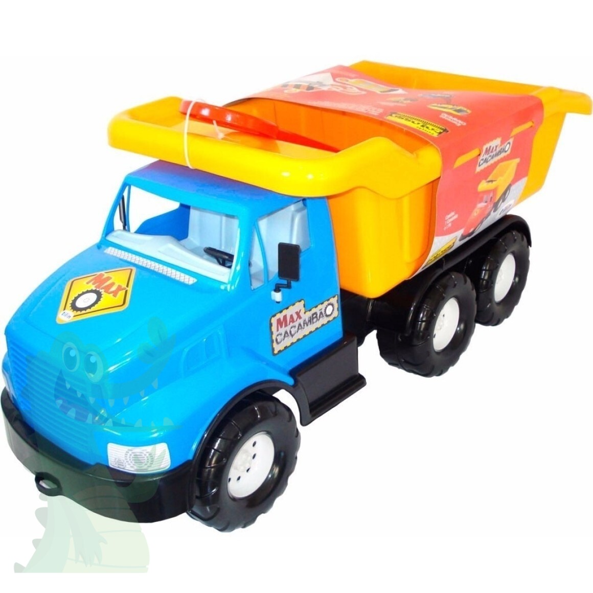 Caminhão Caçamba Levanta C/ Pá Areia Brinquedo Grande 80cm